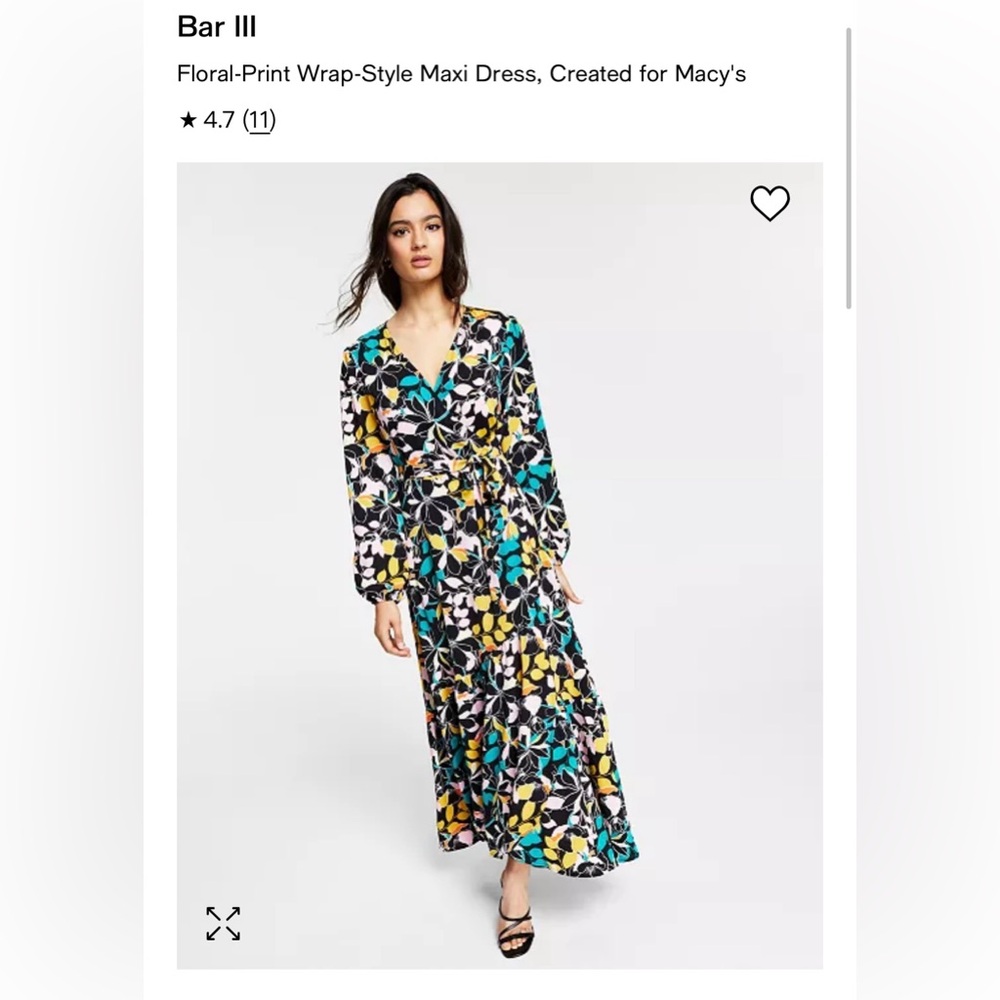 Bar III printed wrap dress